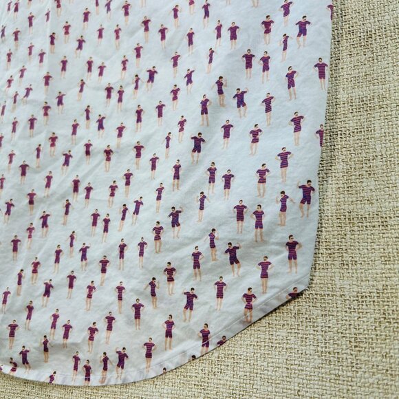 Bonobos Men's SZ XL Slim Fit Graphic White Short Sleeve Button Down Shirt - Picture 4 of 9